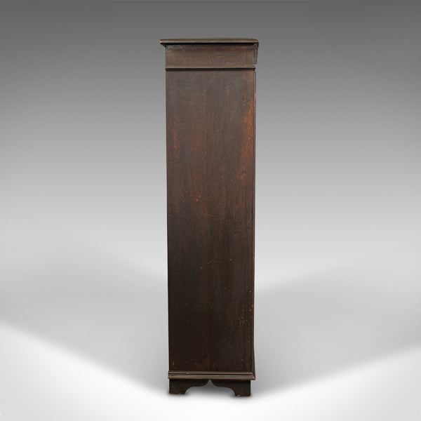 Antique Book Case, English, Oak, Bookshelf Cabinet, Gothic Revival, Victorian