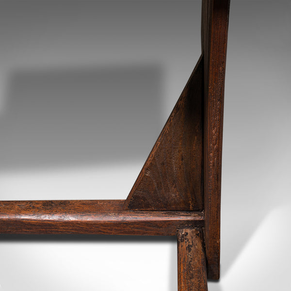 Antique Tavern Table, English, Oak, Occasional, Side, Live Waney Edge, Georgian