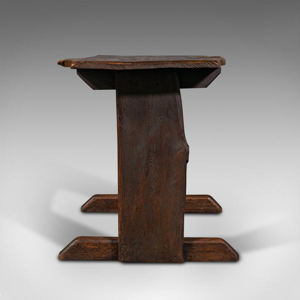 Antique Tavern Table, English, Oak, Occasional, Side, Live Waney Edge, Georgian