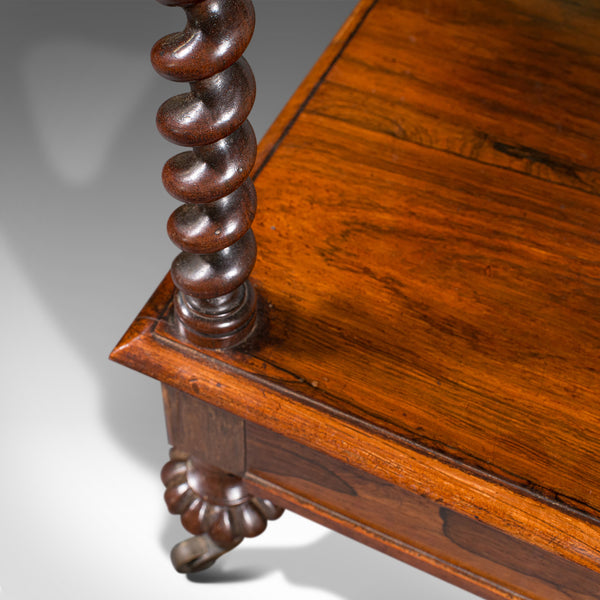 Antique Decorative Whatnot, English, Two Tier Canterbury Stand, Regency, C.1830