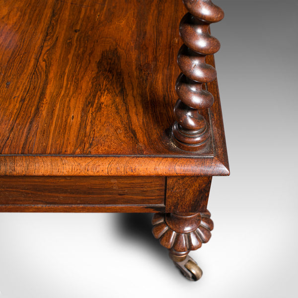 Antique Decorative Whatnot, English, Two Tier Canterbury Stand, Regency, C.1830