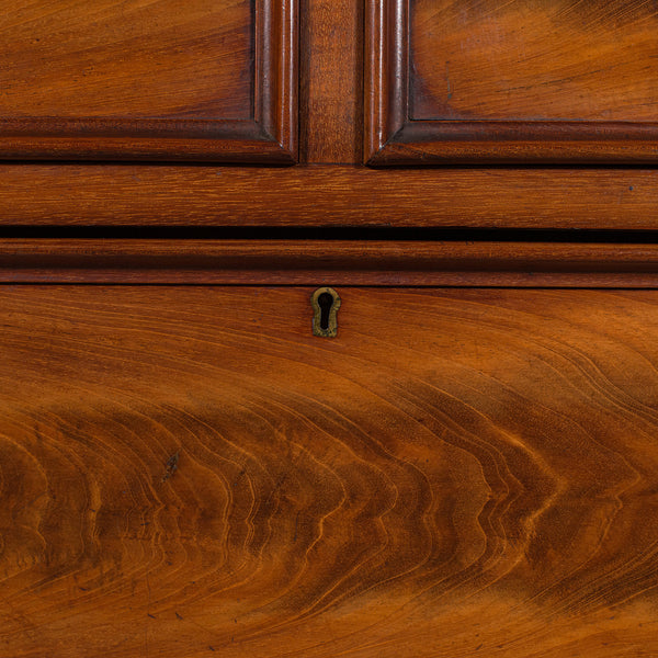 Antique Tallboy, English, Flame, Grand Chest of Drawers, Victorian, Circa 1860