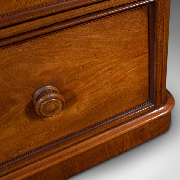 Antique Tallboy, English, Flame, Grand Chest of Drawers, Victorian, Circa 1860