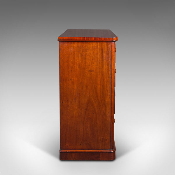 Antique Tallboy, English, Flame, Grand Chest of Drawers, Victorian, Circa 1860