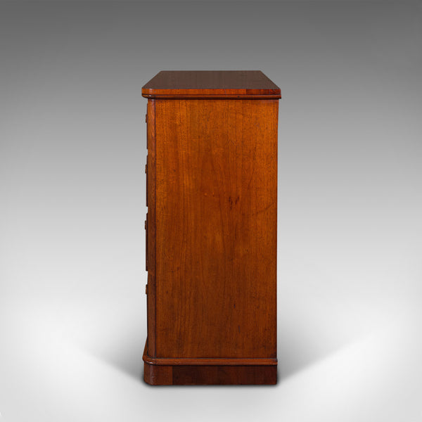 Antique Tallboy, English, Flame, Grand Chest of Drawers, Victorian, Circa 1860