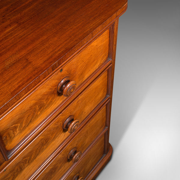 Antique Tallboy, English, Flame, Grand Chest of Drawers, Victorian, Circa 1860