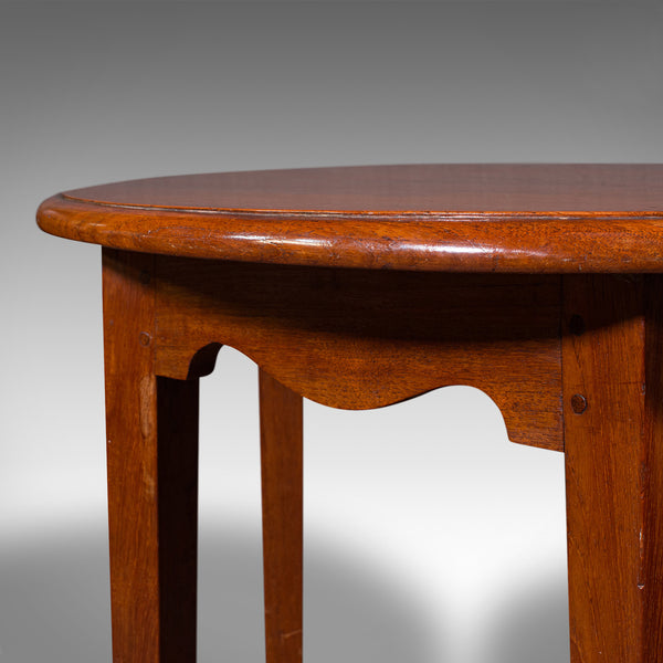 Antique Circular Occasional Table, English, Walnut, Lamp, Hexagonal, Edwardian