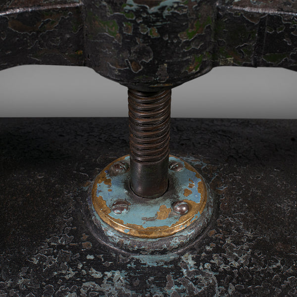Heavy Antique Book Press, English, Cast Iron, Binding, Flower Pressing, Georgian