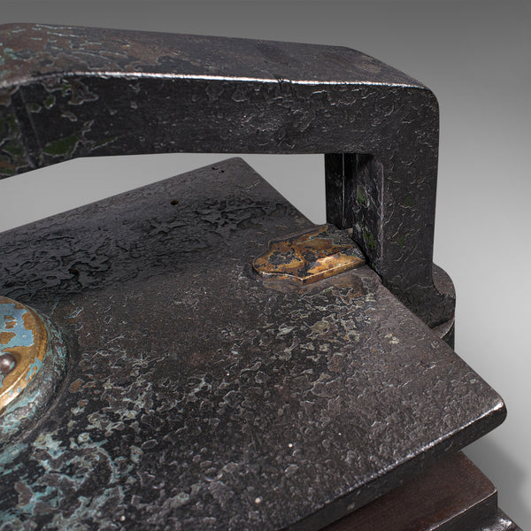 Heavy Antique Book Press, English, Cast Iron, Binding, Flower Pressing, Georgian
