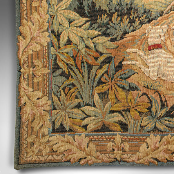 Vintage Continental Tapestry, French, Needlepoint, Decorative Panel, Circa 1980