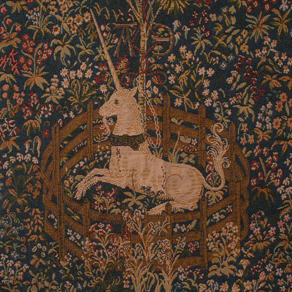 Vintage Decorative Tapestry, French, Needlepoint, Cushion Cover, Unicorn, C.1980