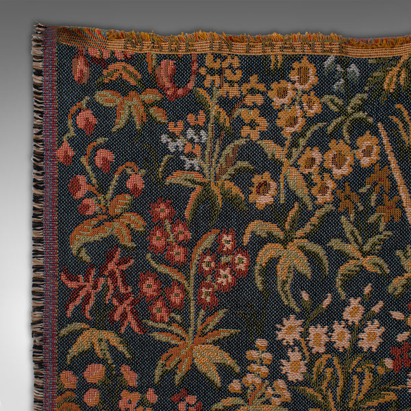 Vintage Decorative Tapestry, French, Needlepoint, Cushion Cover, Unicorn, C.1980