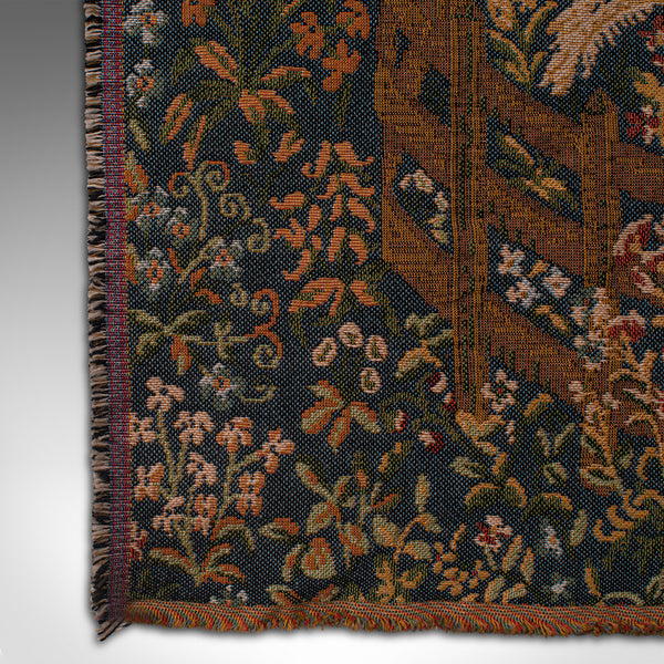 Vintage Decorative Tapestry, French, Needlepoint, Cushion Cover, Unicorn, C.1980
