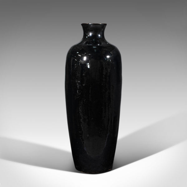 Tall Vintage Stem Vase, English, Ceramic, Planter, Flower Display Urn, Mid 20th