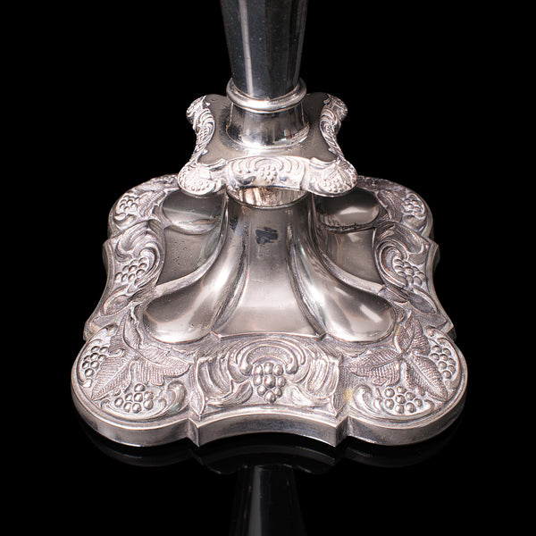 Antique Candelabra, Candlesticks, English, Silver Plate, Centrepiece, Victorian