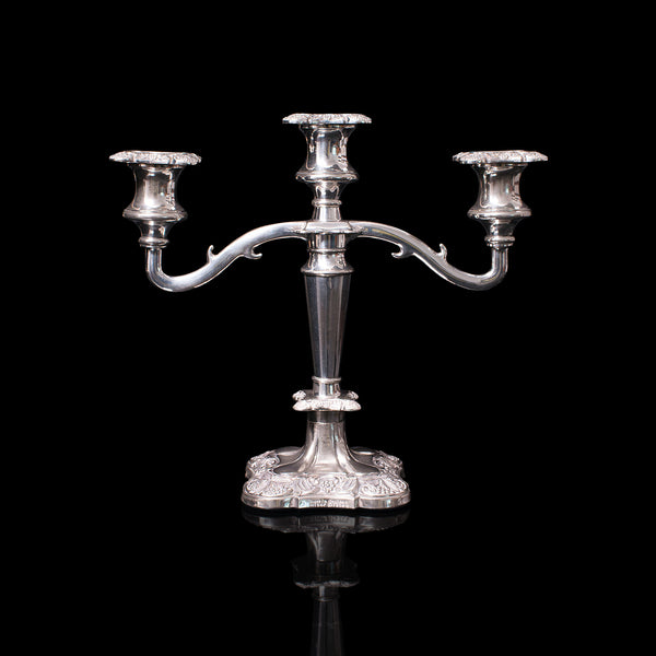 Antique Candelabra, Candlesticks, English, Silver Plate, Centrepiece, Victorian
