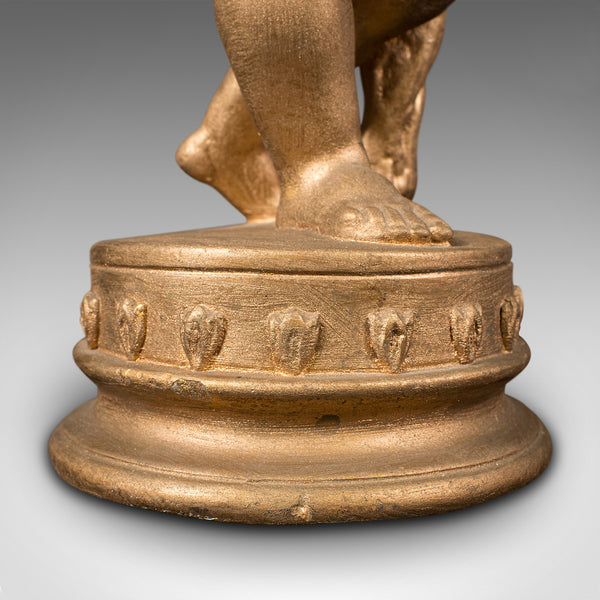 Vintage Ornamental Putto Lamp, English, Decorative Cherub, Light, Desk, Table