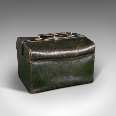A leather doctor's Gladstone bag by J W Allen, The Strand, London