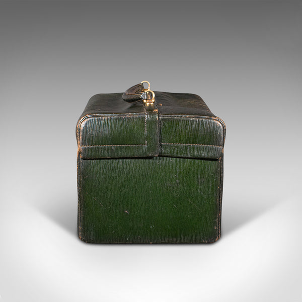 Antique Toiletry Case, English, Leather, Vanity Bag, Harrods, London, Edwardian