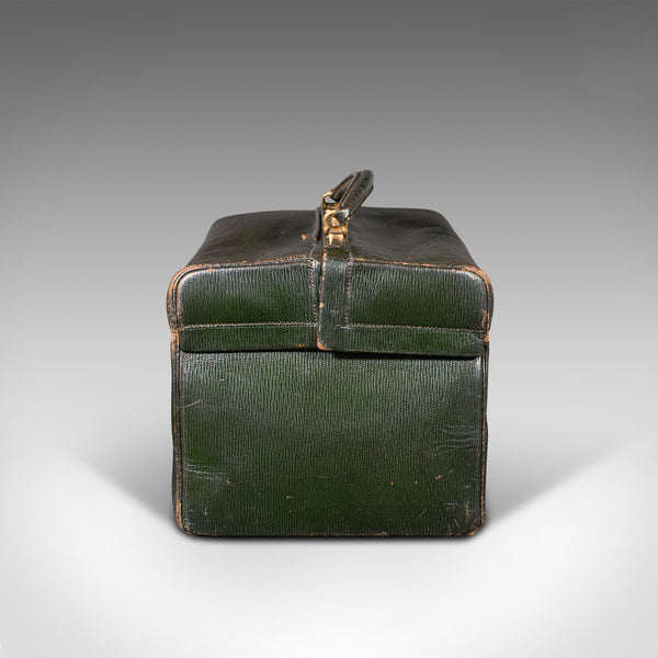Antique Toiletry Case, English, Leather, Vanity Bag, Harrods, London, Edwardian