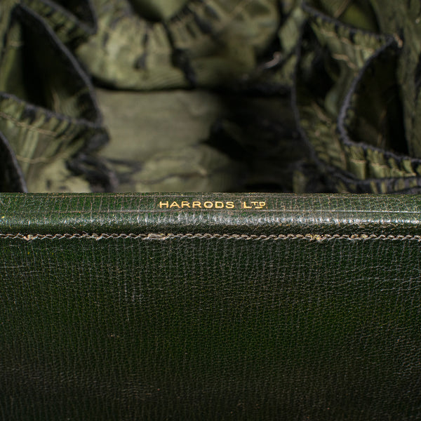 Antique Toiletry Case, English, Leather, Vanity Bag, Harrods, London, Edwardian