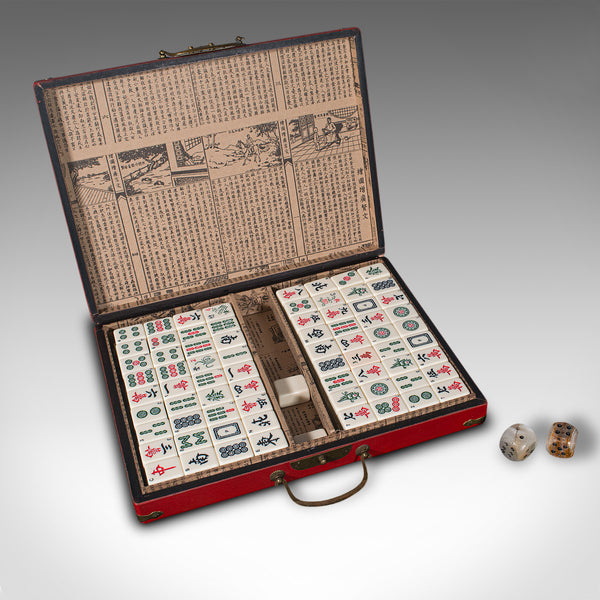 Vintage Mah-Jongg Set, Chinese, Oriental, Gaming Case, Mahjong, Late 20th.C