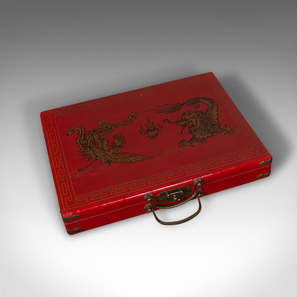 Vintage Mah-Jongg Set, Chinese, Oriental, Gaming Case, Mahjong, Late 20th.C