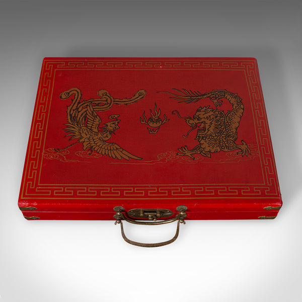 Vintage Mah-Jongg Set, Chinese, Oriental, Gaming Case, Mahjong, Late 20th.C