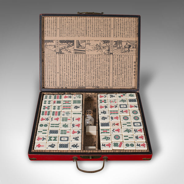 Vintage Mah-Jongg Set, Chinese, Oriental, Gaming Case, Mahjong, Late 20th.C