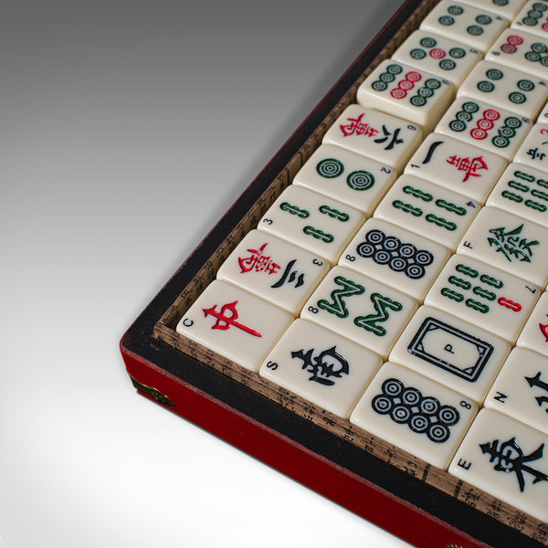 Vintage Mah-Jongg Set, Chinese, Oriental, Gaming Case, Mahjong, Late 20th.C