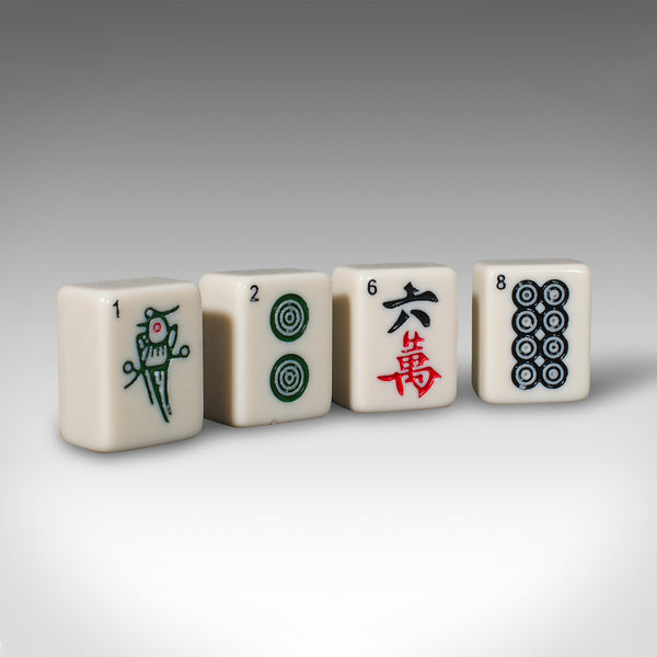 Vintage Mah-Jongg Set, Chinese, Oriental, Gaming Case, Mahjong, Late 20th.C