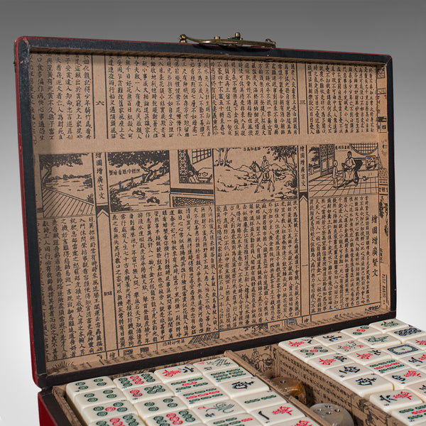Vintage Mah-Jongg Set, Chinese, Oriental, Gaming Case, Mahjong, Late 20th.C