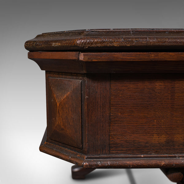 Antique Estate Desk, Scottish, Oak, Library Table, Gothic Revival, Victorian