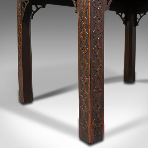 Antique Serving Tray Table, English, Drink Stand, Chinese Chippendale, Edwardian