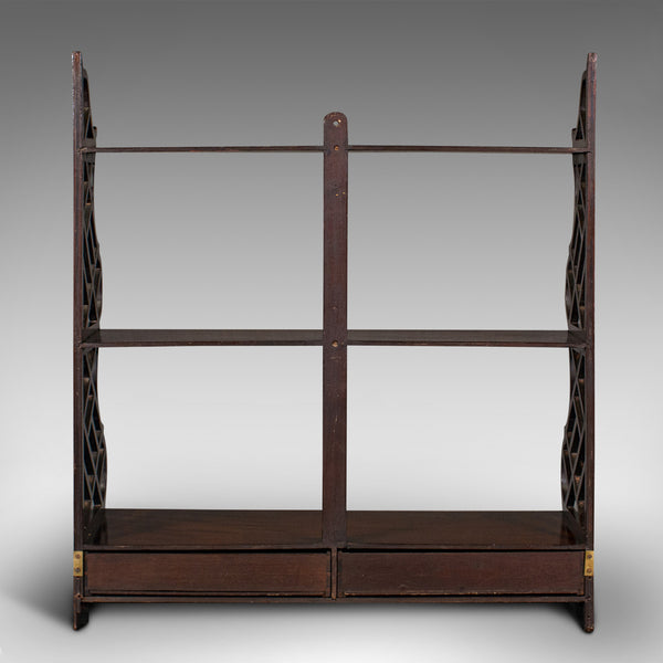 Antique Mounted Whatnot, English, Wall Shelf, Chinoiserie, Victorian, Circa 1900