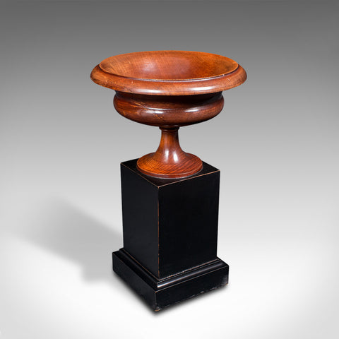 Vintage Turned Tazza, English, Apple, Decorative Treen, Bowl, Art Deco, C.1940