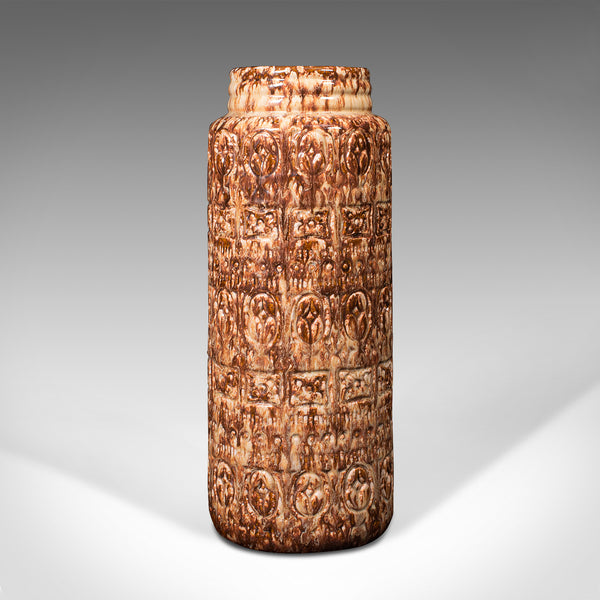 Vintage Flower Vase, German, Ceramic, Lava, Decorative, Hall Stick Stand, C.1960