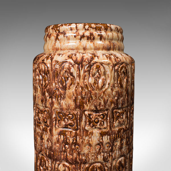Vintage Flower Vase, German, Ceramic, Lava, Decorative, Hall Stick Stand, C.1960