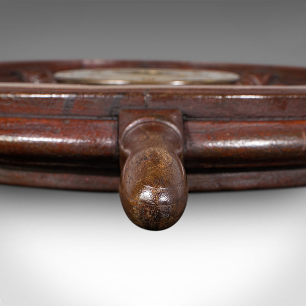 Antique Original Ship's Wheel, English, Teak, Bronze, Maritime, Victorian, 1850