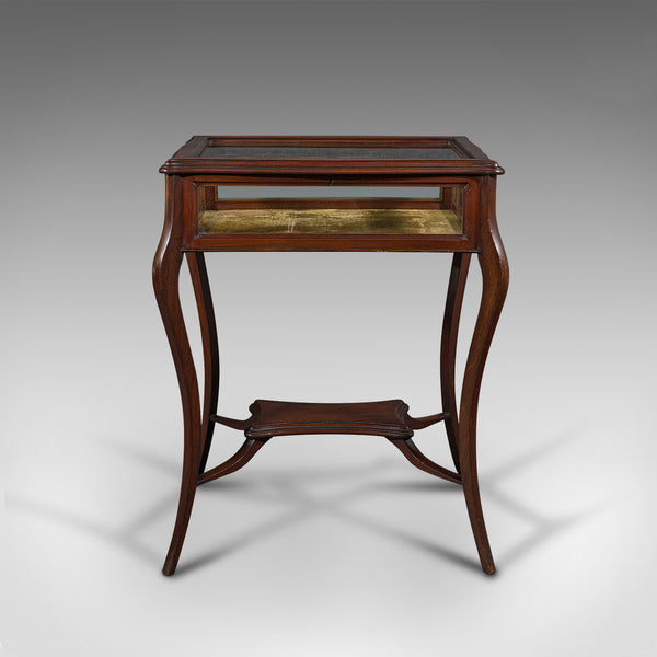 Antique Bijouterie Table, English, Display Case, Showcase, Stand, Edwardian