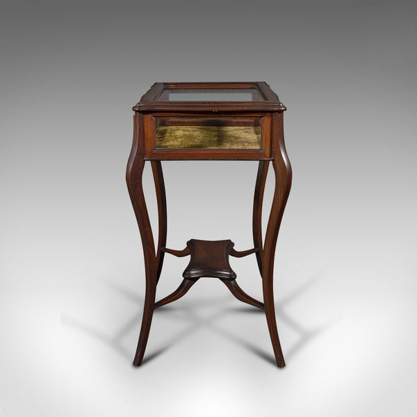 Antique Bijouterie Table, English, Display Case, Showcase, Stand, Edwardian