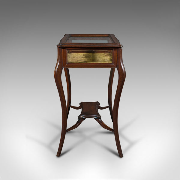 Antique Bijouterie Table, English, Display Case, Showcase, Stand, Edwardian