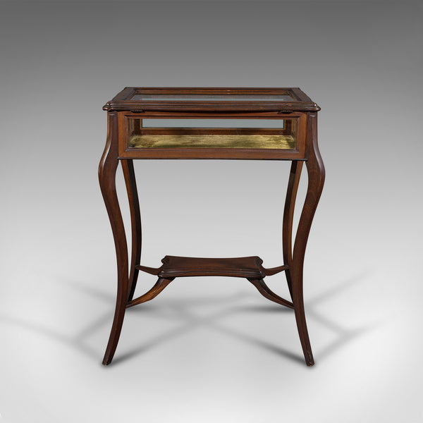 Antique Bijouterie Table, English, Display Case, Showcase, Stand, Edwardian