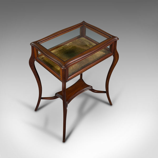 Antique Bijouterie Table, English, Display Case, Showcase, Stand, Edwardian