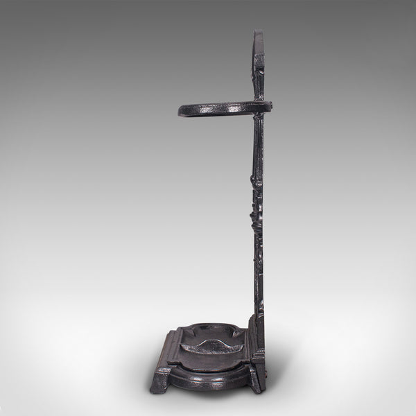 Vintage Stick Stand, English, Cast Iron, Hall, Umbrella Rack, Victorian Revival
