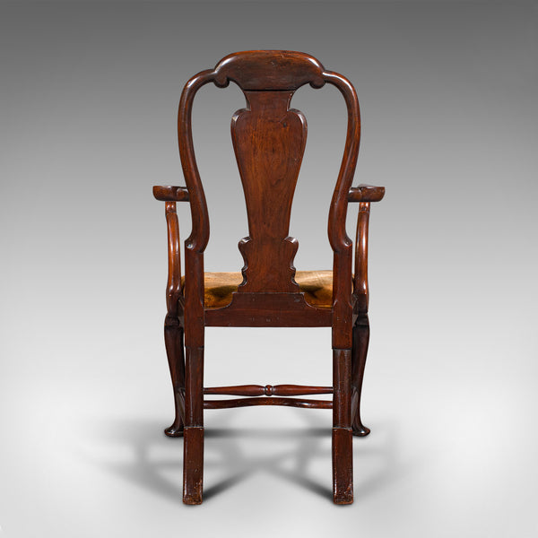 Antique Marquetry Elbow Chair, Dutch, Beech, Fruitwood, Carver, Georgian, C.1800