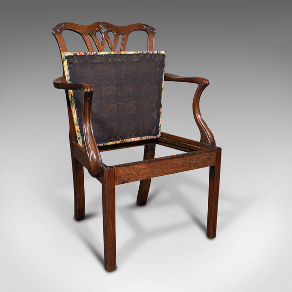 Antique Elbow Chair, English, Carver, After Chippendale, Georgian, Circa 1800