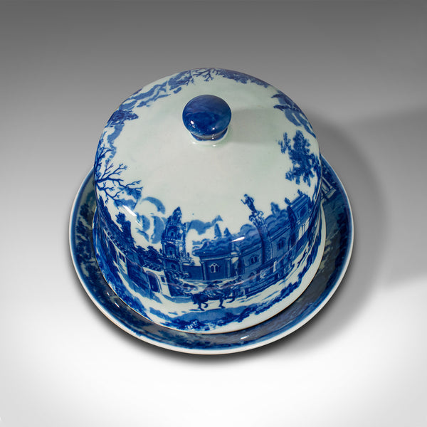 Antique Cheese Keeper, English, Ceramic, Butter Dome, Victorian, Circa 1900