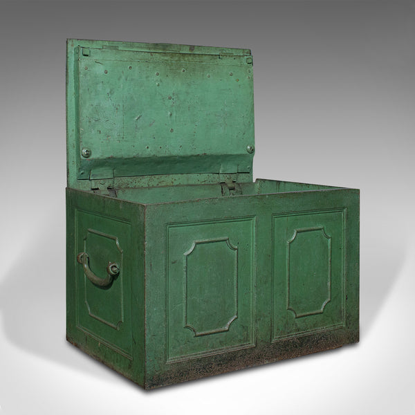 Heavy Antique Merchant's Strongbox, English, Safe Deposit Case, Georgian, C.1800