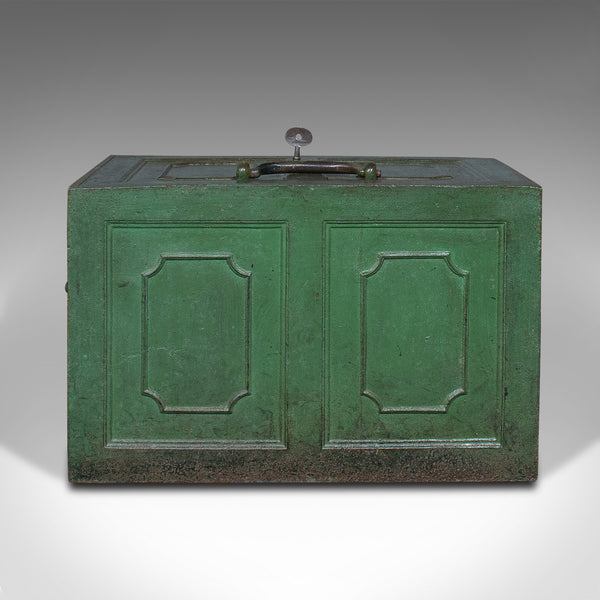 Heavy Antique Merchant's Strongbox, English, Safe Deposit Case, Georgian, C.1800